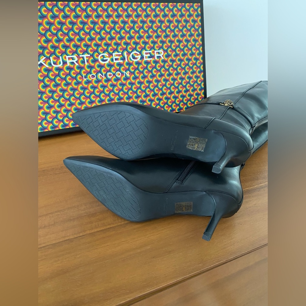 Kurt Geiger Black Heeled Boots - Picture 4 of 9